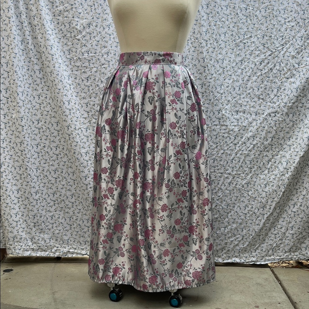 Handcrafted Floral Print Maxi Skirt